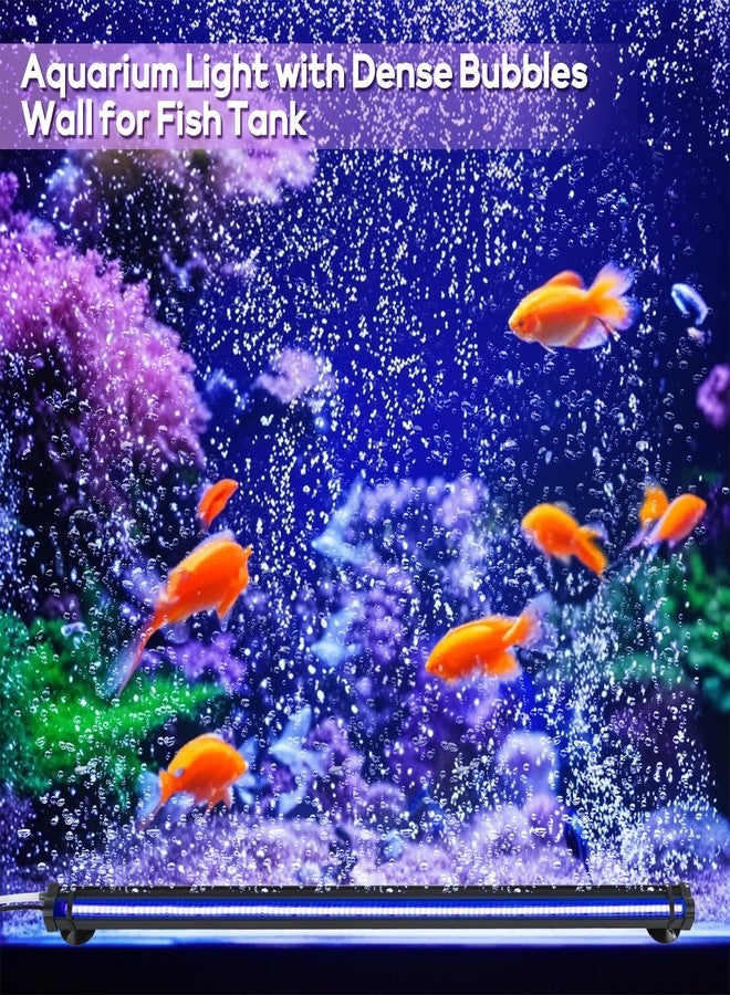 Szminiled Submersible Bubble Aquarium Light：Multicolor RGB Fish Tank Light with Remote & Adjustable Brightness for Pet Plants Grow - Waterproof Submersible Led Lights for 5-10In Saltwater Tanks - Image 4